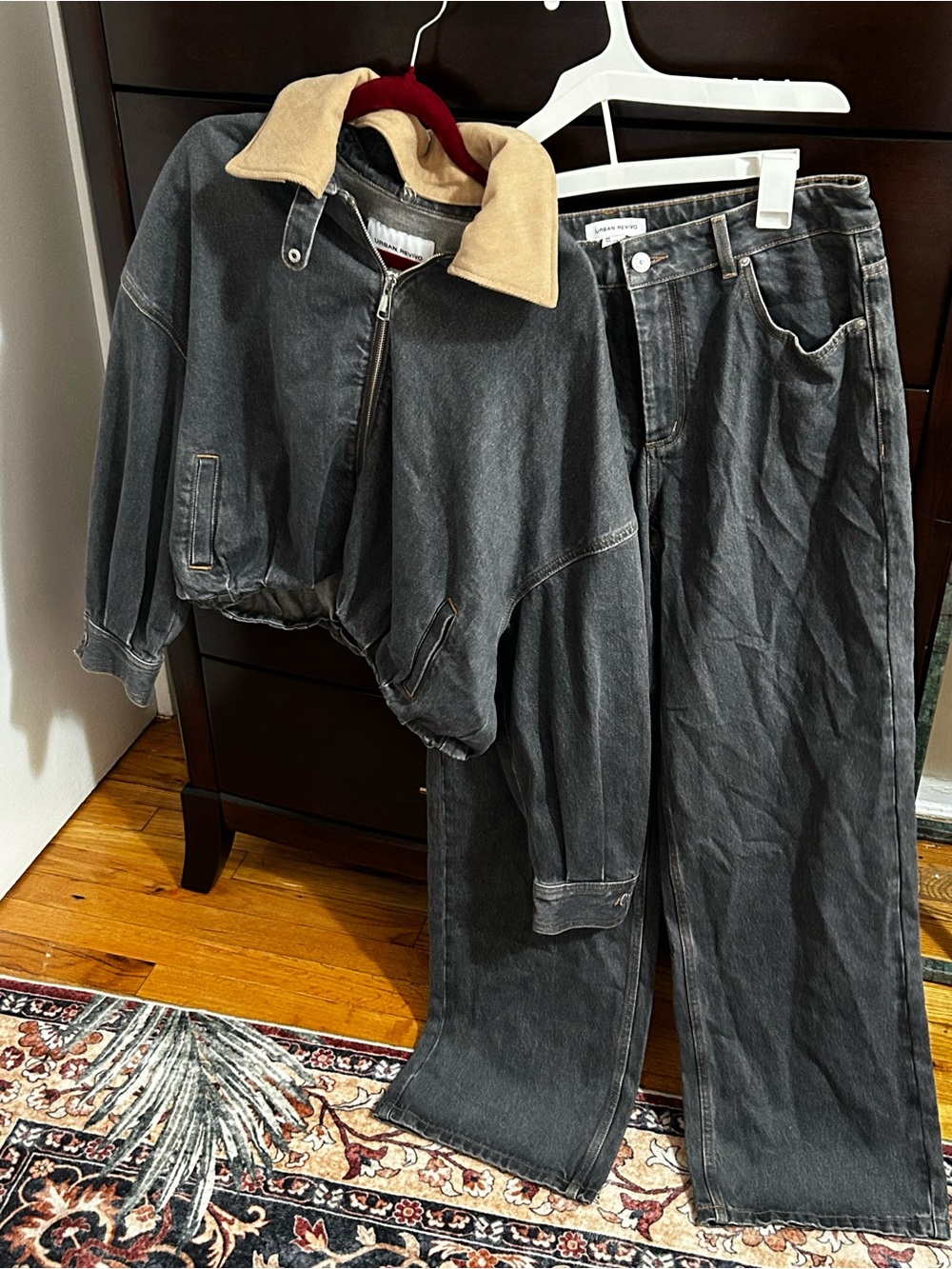 Urban Revivo Denim Jacket and Jeans Set